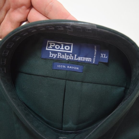 POLO RALPH LAUREN GREEN OXFORD SHIRT XL - Picture 4 of 9